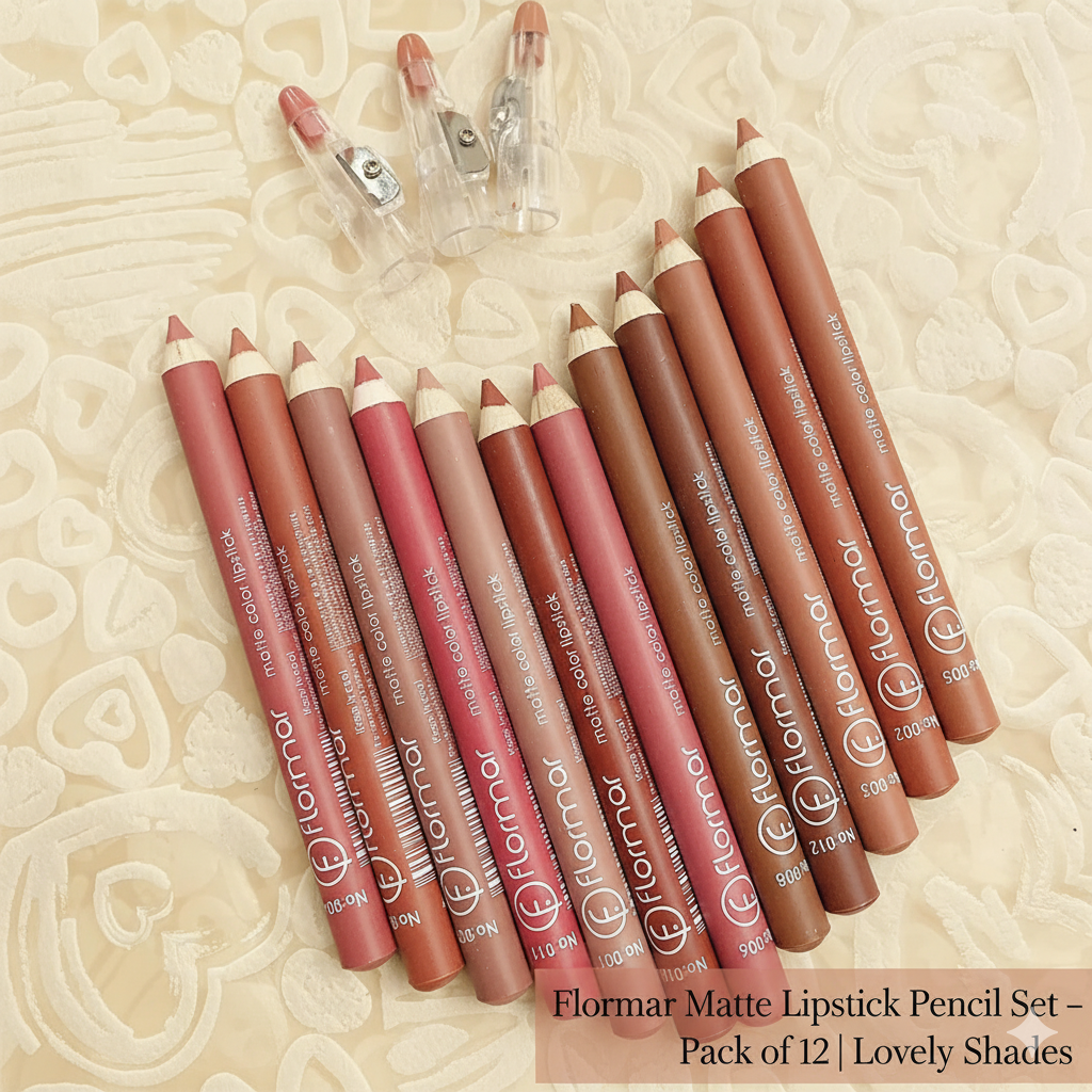 12 Pcs Matte Lipstick Lip Liner Lip Pencil
